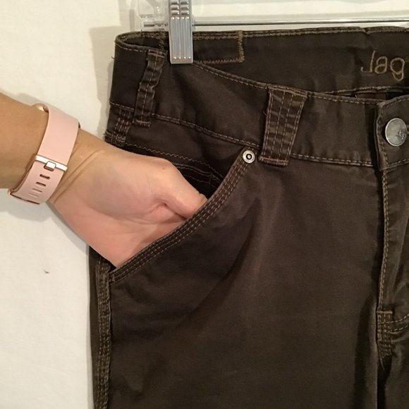 Jag Jeans Brown Mid Rise Wide Leg 5 Pocket Stretch Jeans Size 10 - Picture 3 of 8